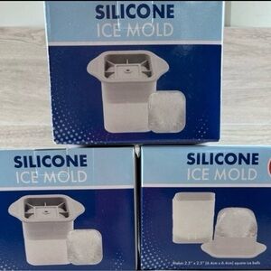 Silicone Ice Mold - Whiskey on the Rock Anyone?!  Lot of 3